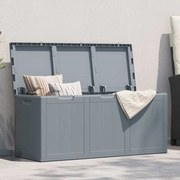vidaXL Μπαούλο Αποθήκευσης Κήπου Γκρι 270 Λίτρα Όψη ξύλου από PP
