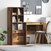 vidaXL Γραφείο με αποθηκευτικό χώρο 2 pcs Παλιό Ξύλο 70 x 50 x 76 εκ.