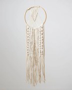 Boho Διακοσμητικό Τοίχου Macrame Ονειροπαγίδα με Κρόσσια Silas 30x60cm Natural