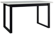 Τραπέζι Επεκτεινόμενο Ikonic III 162763169 140/180x80x79cm White-Black Μέταλλο,Ξύλο