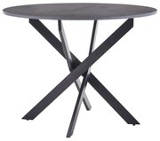 Τραπέζι Dammero 101-000089 Φ100x75cm Dark Grey-Black