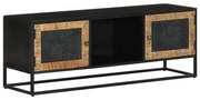 vidaXL Έπιπλο Τηλεόρασης 110 x 30 x 40 εκ. Μασίφ Ξύλο Μάνγκο &amp; Σίδηρος