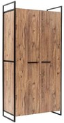 Ντουλάπα Δίφυλλη Dynamic 863SPH5409 104x52x225cm Pine-Black Δίφυλλη