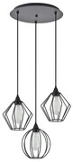Φωτιστικό Οροφής Adept Flex 77-8950 37x37x300cm 3xE27 60W Black Homelighting