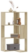 vidaXL Βιβλιοθήκη Γωνιακή 3 Επ. Sonoma Δρυς 50x50x102εκ Επεξ. Ξύλο
