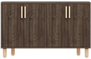 Μπουφές Rodney 327ODS1293 120x29,6x73,6cm Walnut-Oak Μοριοσανίδα, Μελαμίνη