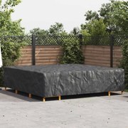 vidaXL Κάλυμμα επίπλων εξωτερικού χώρου Μαύρο 300 x 300 x 70 cm 600D