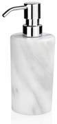 Δοχείο Κρεμοσάπουνου AH-BA65044 Φ7x18cm White-Silver Andrea House Marble