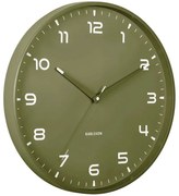 Ρολόι Τοίχου Orgullo KA6053GR Φ40cm Army Green Karlsson Αλουμίνιο