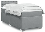 ΚΡΕΒΑΤΙ BOXSPRING ΜΕ ΣΤΡΩΜΑ ΑΝΟΙΧΤΟ ΓΚΡΙ 80X200 ΕΚ. ΥΦΑΣΜΑΤΙΝΟ 3285729