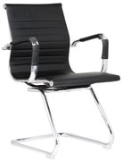 Καρέκλα Υποδοχής BF3300V Black EO277  54x59x95 cm Σετ 2τμχ