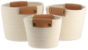 Καλάθια Αποθήκευσης (Σετ 3τμχ) T-D Imitation White 84192100