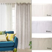 Κουρτίνα 5814 White Viopros 140X270cm Πολυέστερ