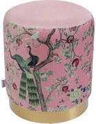 Σκαμπό Cherry Παγόνι Ροζ 32x32x38 εκ. - Πολύχρωμο