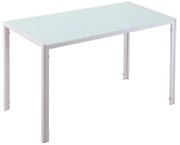 HOMCOM Τραπέζι τραπεζαρίας, μοντέρνος σχεδιασμός, 120 cm x 60 cm x 75 cm, Λευκό