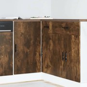 vidaXL Ντουλάπι βάσης νεροχύτη Lyon Καπνιστή Δρυς Επεξεργασμένο Ξύλο