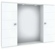 Καθρέπτης μπάνιου Drop 75 Διπλός Λευκός 75x15x57 εκ.