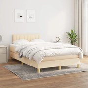 ΚΡΕΒΑΤΙ BOXSPRING ΜΕ ΣΤΡΩΜΑ ΚΡΕΜ 120X200 ΕΚ. ΥΦΑΣΜΑΤΙΝΟ 3140766