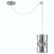 Φωτιστικό Οροφής Twist Smokey 77-8181 1xE27 60W Silver Homelighting Μέταλλο