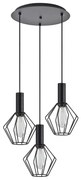 Φωτιστικό Οροφής Τρίφωτο Homelighting 77-8530 Black