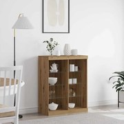 vidaXL Μπουφές με LED Φώτα Artisan Oak 41x37x100 εκ.