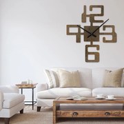 Ρολόι τοίχου  εσωτερικού χώρου ξύλινο clock6 - Clock6-Καρυδιά, 0,60cmx0,60cm