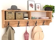 Κρεμάστρα τοίχου Ottila από μελαμίνη χρώμα pine oak 120x22x37εκ. GP041-0026,2 Megapap-GP041-0026,2-Μπεζ GP041-0026,2