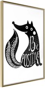 Αφίσα - Positive Fox - 40x60 - Χρυσό - Χωρίς πασπαρτού