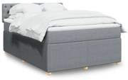 ΚΡΕΒΑΤΙ BOXSPRING ΜΕ ΣΤΡΩΜΑ ΑΝΟΙΧΤΟ ΓΚΡΙ 140X190 ΕΚ. ΥΦΑΣΜΑΤΙΝΟ 3289758