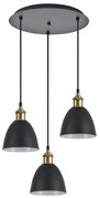 Φωτιστικό Οροφής Adept 77-8771 35x35x300cm 3xE27 60W Black-Gold Homelighting