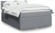 ΚΡΕΒΑΤΙ BOXSPRING ΜΕ ΣΤΡΩΜΑ ΑΝΟΙΧΤΟ ΓΚΡΙ 140X200 ΕΚ. ΥΦΑΣΜΑΤΙΝΟ 3287472