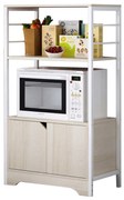 Ραφιέρα Κουζίνας GORAL Maple/Λευκό MDF/Μέταλλο 60x30x95cm - 14370223