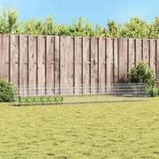 vidaXL Κλουβί Κουνελιού Ασημί 650 x 55 x 55 εκ Επικαλυμμένος Χάλυβας