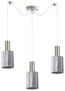 Φωτιστικό Οροφής  SE21-NM-4-GL1-NM3 ADEPT TUBE Nickel Matt Pendant Smoked Glass+ - 51W - 100W - 77-8394