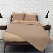 Σετ σεντόνια υπέρδιπλα RAINBOW Smoke-Beige από 50% βαμβάκι 220x250εκ.