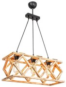 Φωτιστικό Οροφής - Ράγα PWL-1028 58x22,5x80cm 3xE27 60W Natural-Black