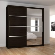 Ντουλάπα Δίφυλλη Ilona Σοκολά 180x61x216εκ MDF TO-ILO180W