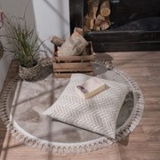 Μαξιλαροθήκη Διακοσμητική Δαπέδου Niagara 02 Beige Teoran 65Χ65 Acrylic,Cotton,Polyester