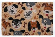 Πατάκι Εισόδου Ruco Print 791 Dogs 40X60cm Beige-Multi Sdim 40Χ60