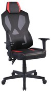 Liberta STORM ΚΑΡΕΚΛΑ GAMING ΓΡΑΦΕΙΟΥ ΜΑΥΡΟ ΚΟΚΚΙΝΟ 50x73xH135cm 50x73xH135cm 25-0705