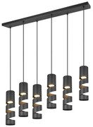 Φωτιστικό Κρεμαστό Trio Lighting STREAM 364000632 Μαύρο Ματ (Black Mat)