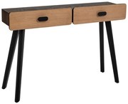 Κονσόλα Με Συρτάρια 88201 120x32x84,5cm Natural-Black