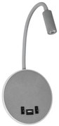 GOOSE 61694 Φωτιστικό Τοίχου-Απλίκα LED 6W 600lm 36° AC 220-240V IP20 -Reading Light &amp; 360° Κρυφός Φωτισμός-Φορτιστ Globostar-61 61694