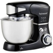 Κουζινομηχανή Techwood TRO-1056, 1000W, 5 lt, 6 ταχύτητες, 3 εξαρτήματα ανάδευσης, Μαύρο/Inox
