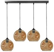 Κρεμαστό Φωτιστικό Οροφής 4xE27 Γυαλί Pop Heronia Lighting 02-0415 Μελί