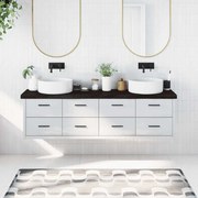 vidaXL Πάγκος Μπάνιου Σκούρο Καφέ 180x40x(2-6) εκ. Επεξεργ. Μασίφ Ξύλο