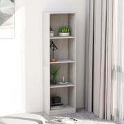 vidaXL Βιβλιοθήκη με 4 Ράφια Γκρι Σκυροδέμ. 40x24x142 εκ. Μοριοσανίδα