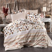 Παπλωματοθήκη Ναυσικά 345 Brown Beige DimCol Μονό 160x240cm Cotton-Polyester