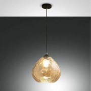 Φωτιστικό Οροφής Gisella 3518-45-125 Amber Fabas Luce Μέταλλο,Γυαλί