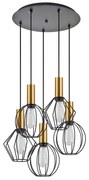 Φωτιστικό Οροφής Πολύφωτο Homelighting Adept Flex 77-8936 Gold